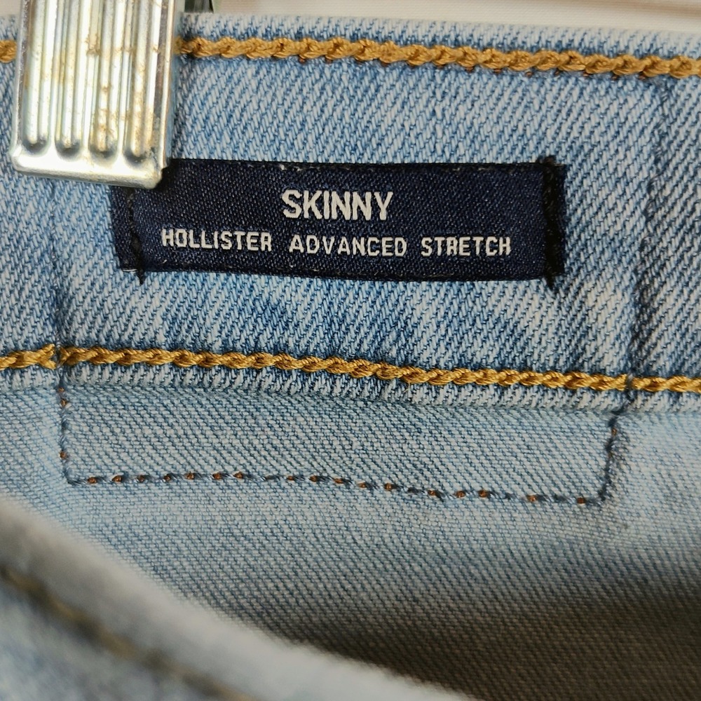 Hollister Skinny Jeans Light Wash Advanced Stretch Blue Denim W32 L32 - Picture 5 of 12